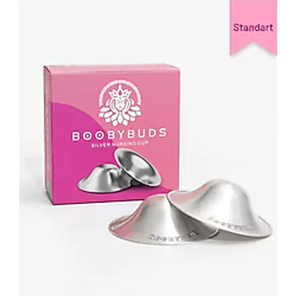 BOOBYBUDS Gümüş Kaplama Göğüs Ucu Koruyucu Kapak STANDART (M) - 999 Ayar Gümüş Kaplama