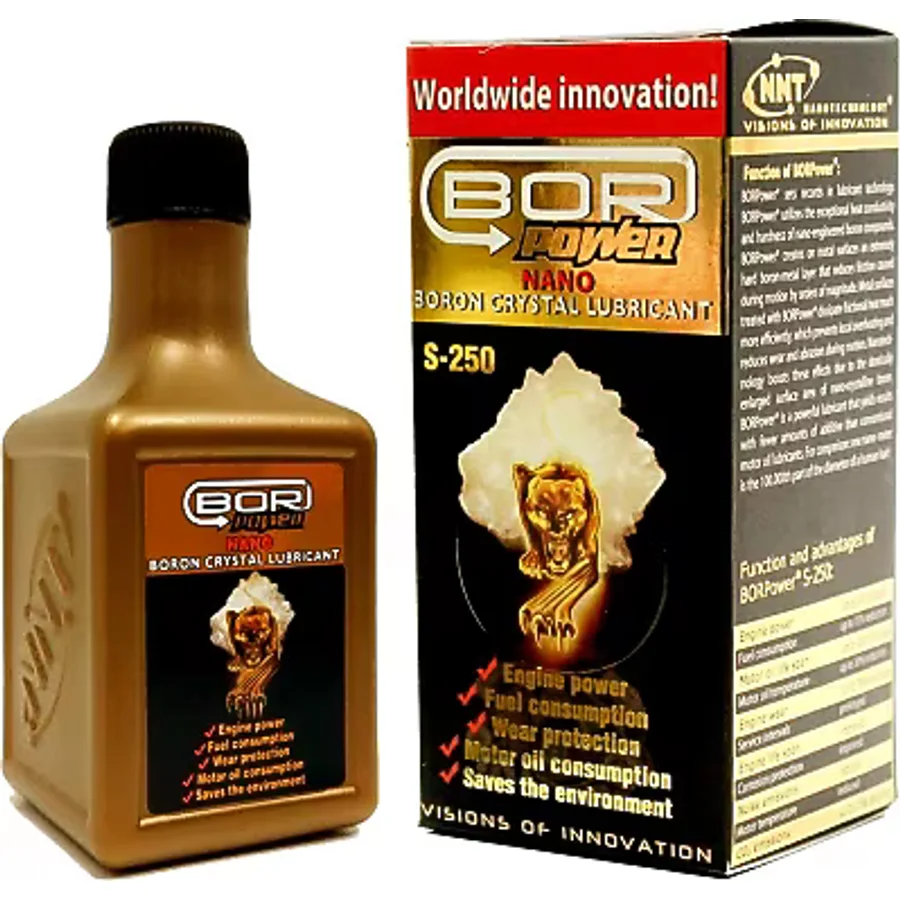BOR POWER S-250 Gold Güçlendirilmiş Bor İçerikli Motor Yağ Katkısı - NNT BOR POWER