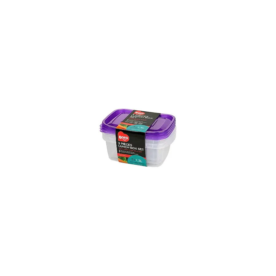 Bora BO536 Oval Derin 3'lü 1.1 lt Saklama Kabı