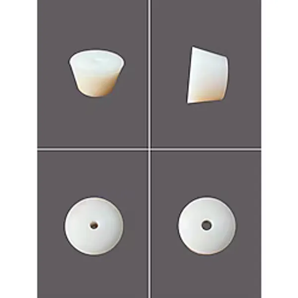 Borayris Damacana Şişe Tıpası - Hava Kilidi Uyumlu Delikli Silikon Tıpa - Fermantasyon Kapağı - Beyaz - 22x42 h: 31 mm