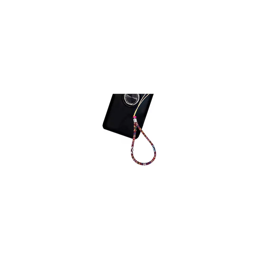 Bordo & Çok Renkli Kadın Telefon Askısı