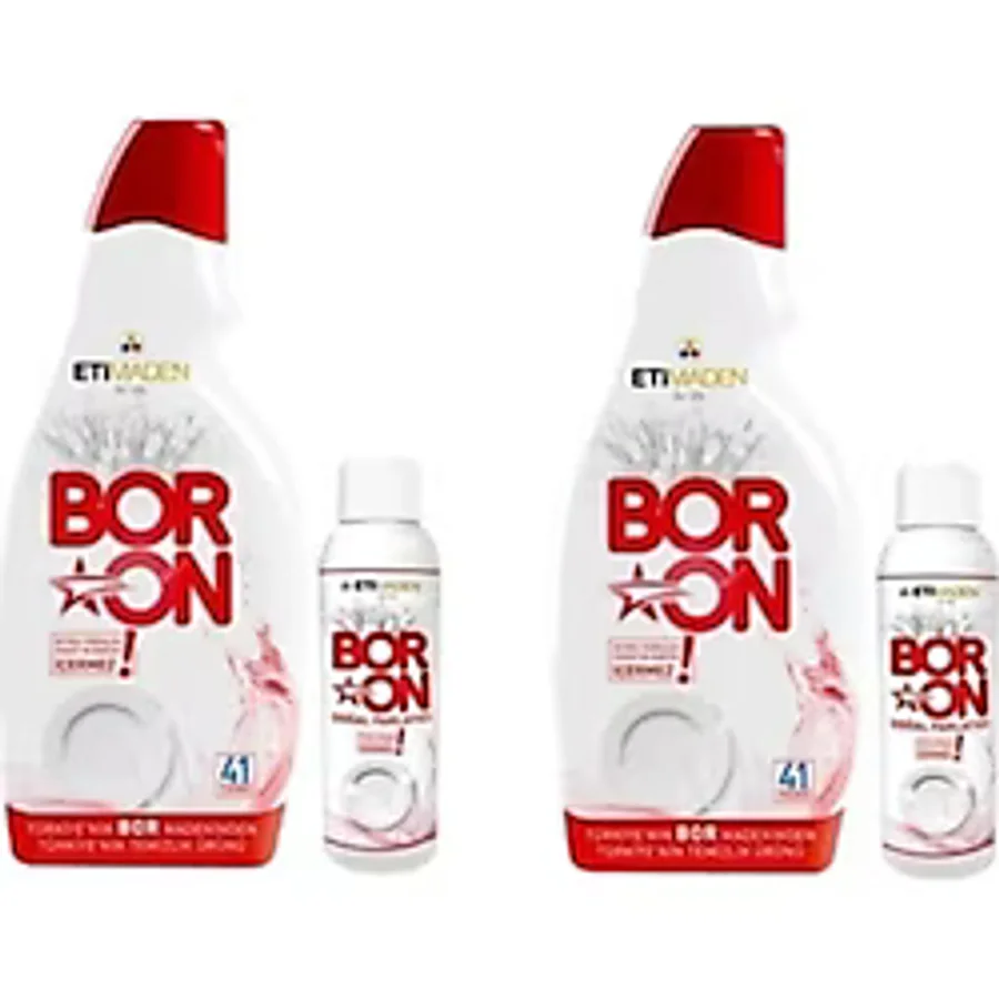 Boron 2'li Paket 820 ml Bulaşık Makinesi Jeli ve 110 ml Parlatıcı