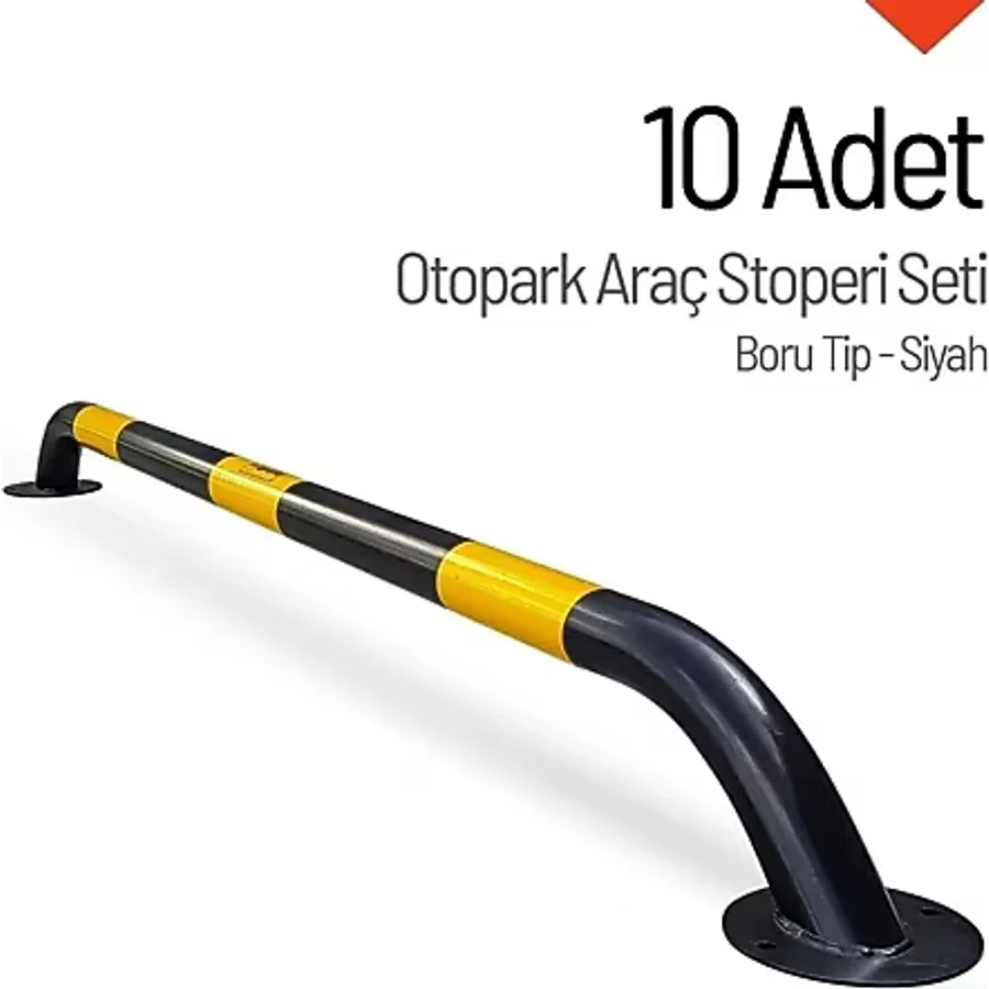 Boru Tip Otopark Araç Stoperi - 10'lu Set 60 mm Dayanıklı Park Demiri