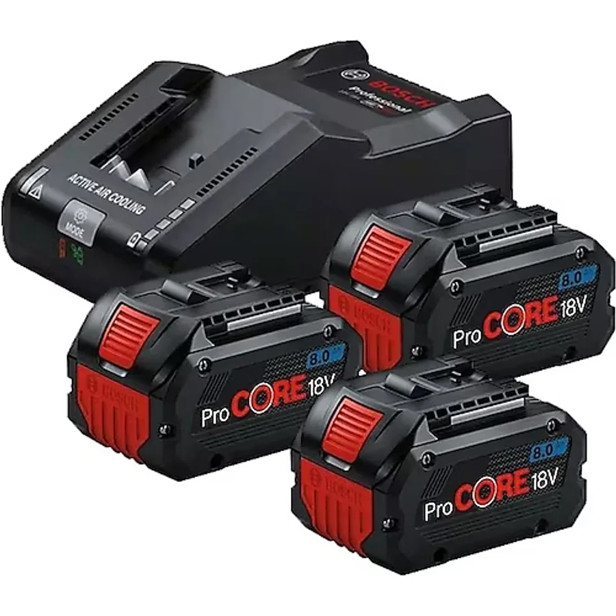 Bosch 0615A5004Y ProCore 3x8 Ah Akü + GAL 18V-160 Şarj Aleti Başlangıç Seti