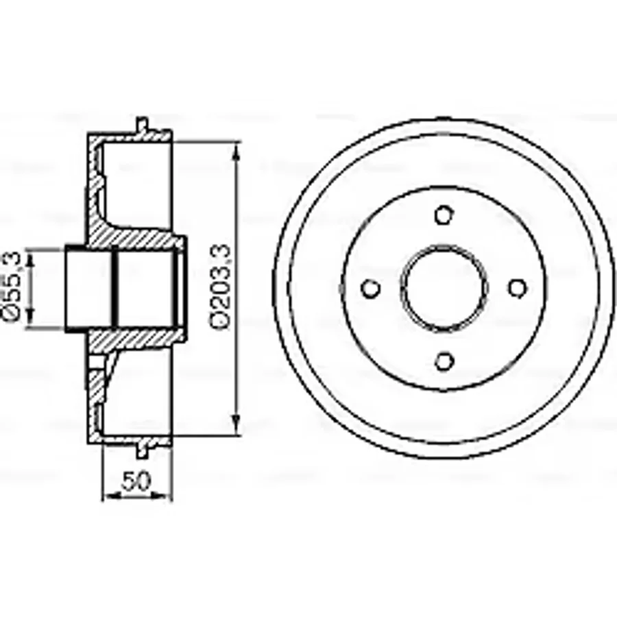 Bosch 0986477121 Arka Fren Kampanası Laguna I 1.6 1.8 1.9 2.1 7700820816