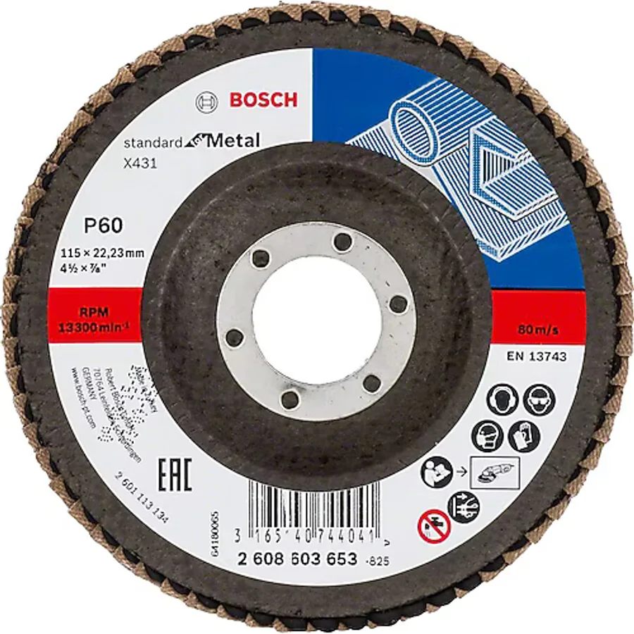 Bosch - 115 mm 60 Kum Standard Seri AlOX Flap Disk