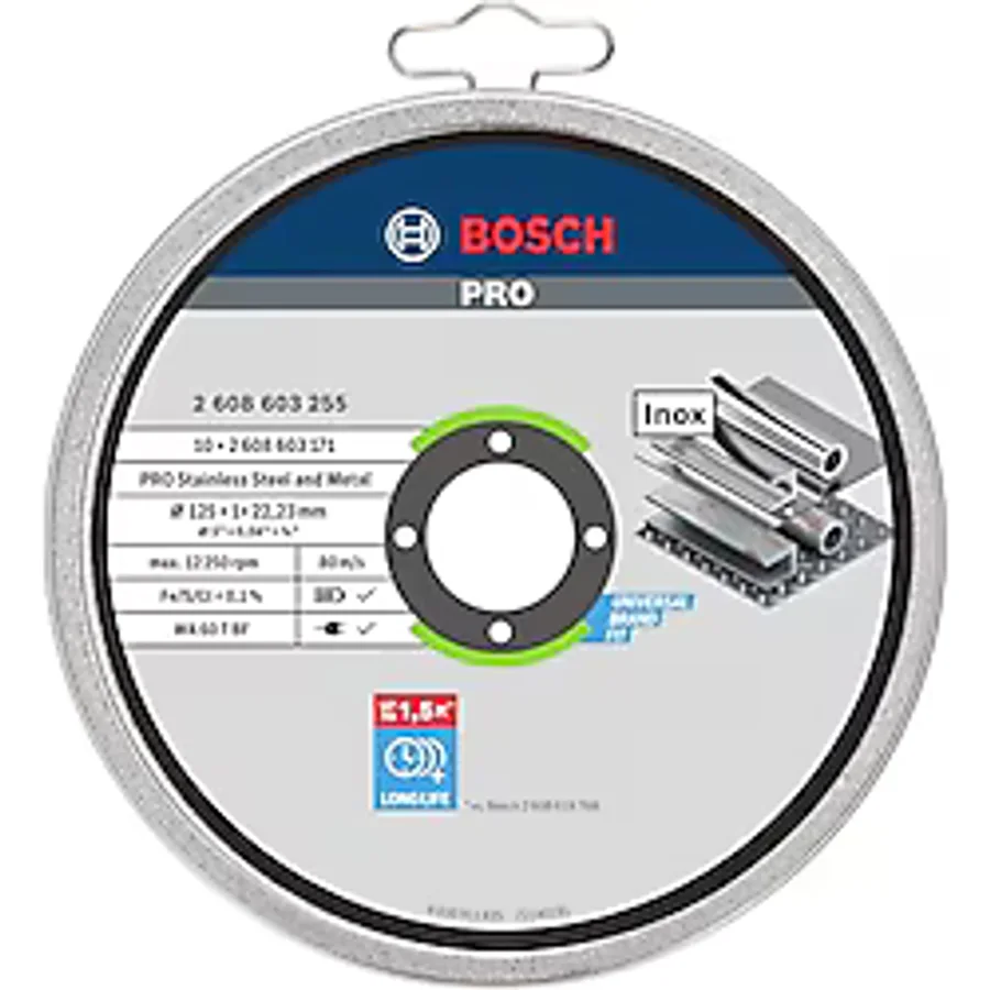 Bosch 125x1.0mm Standard For Inox Rapido 10'lu Kesici Disk - 2608603255