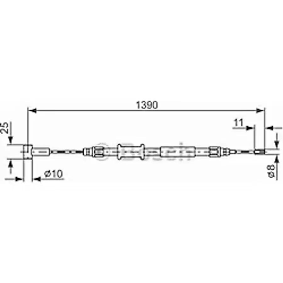 BOSCH 1987482213 El Fren Teli Arka Sağ Sol Ducato 06- / Boxer 06- / Jumper 06- 3.5Ton