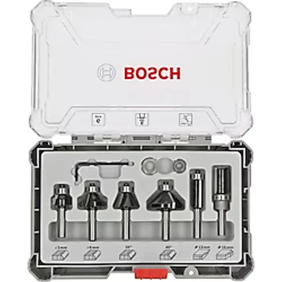 Bosch 2607017468 6 Parça 6 mm Pro Karışık Freze Seti