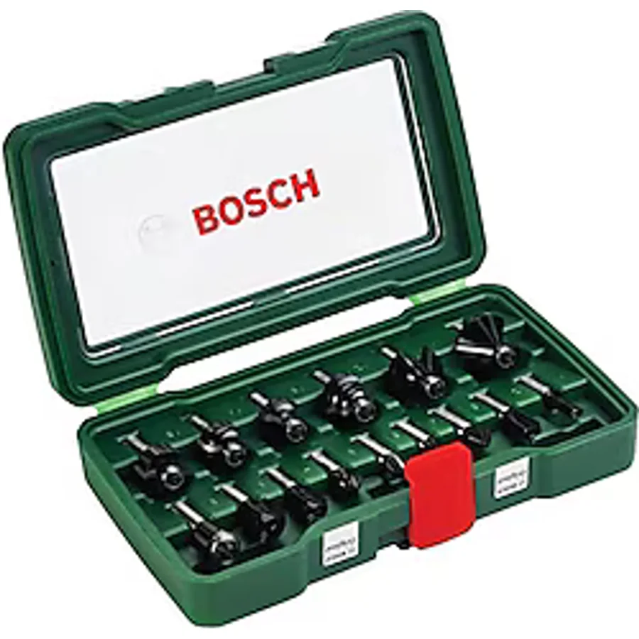 Bosch 2607017472 15 Parça 8 mm Şaftlı Freze Ucu Seti