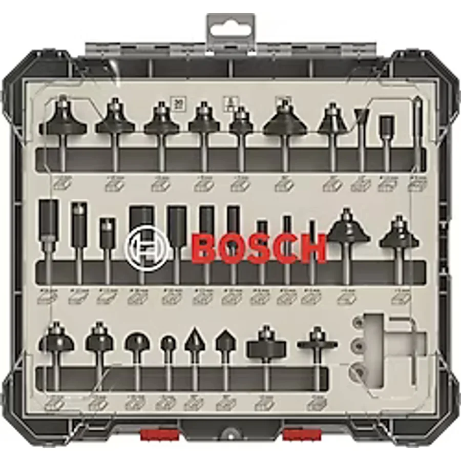 Bosch 2607017474 30 Parça 6 mm Şaft Pro Karışık Freze Seti