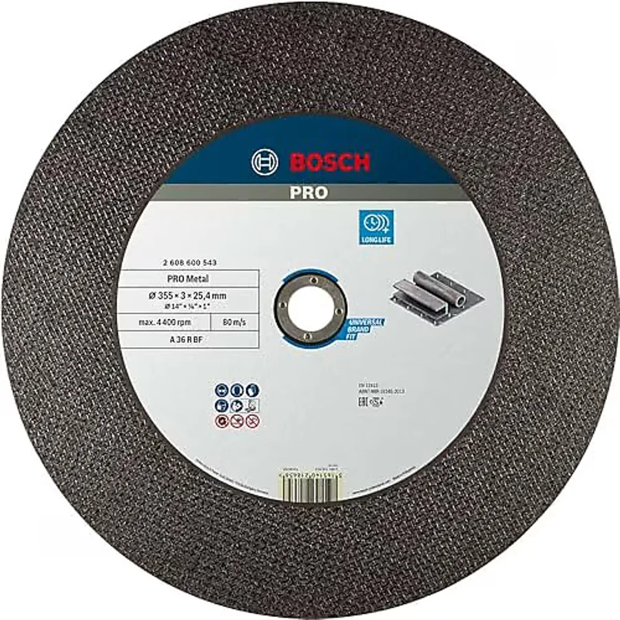 Bosch - 355x25,40x2,8 mm Expert Serisi Düz Metal Kesme Diski (Taş) - 2608600543
