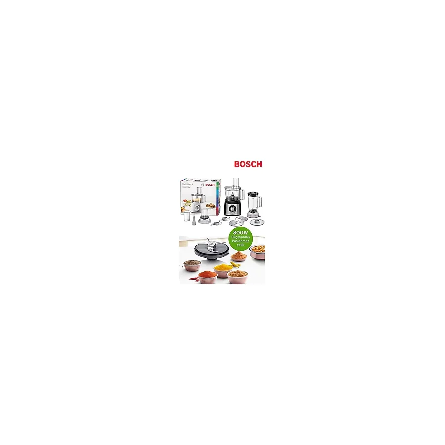 Bosch 50 Fonksiyonlu Hamur Yoğurma Smoothie Rende Öğütücü Doğrayıcı Hepsi Bir Arada Mutfak Robotu