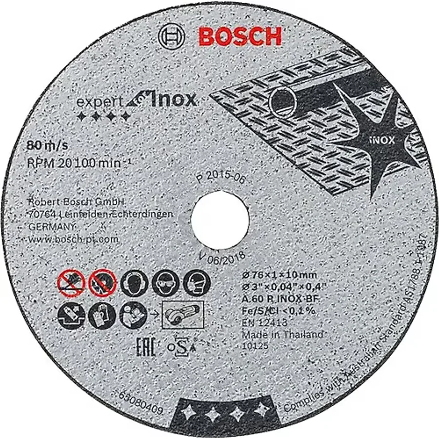 Bosch 76X1x10mm Inox Kesme Diski (5'Li Pkt) 2608601520