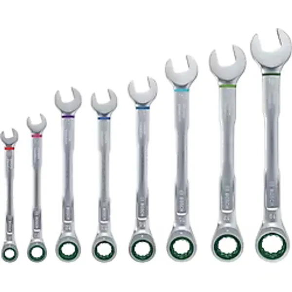 Bosch 8 Parça Cırcırlı Kombine Anahtar Seti Krom Vanadyum Çelik ile Profesyonel Kalite