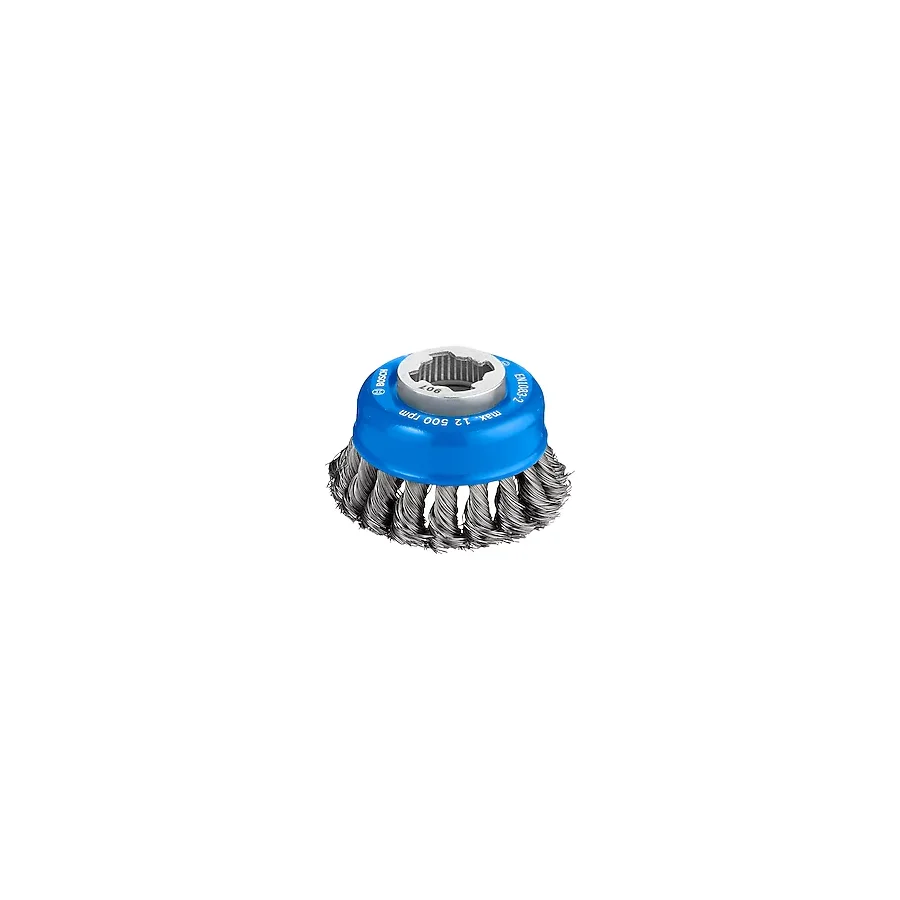 Bosch Accessories 1 x örgü tencere fırçası Heavy (metal, X-LOCK, Ø 75 mm, tel kalınlığı 0,35 mm, çap 125 mm, açılı taşlama makinesi aksesuarı)
