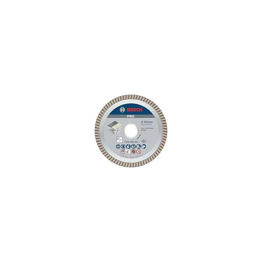 Bosch Accessories Professional elmas kesme diski, Best for Ceramic Extra-Clean Turbo (seramik, 125 x 22,23 mm, açılı taşlama makinesi aksesuarı)