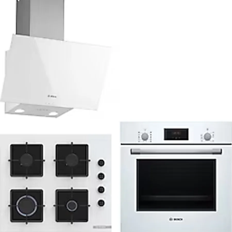 Bosch Beyaz 3 Lü Ankastre Set 300 ( Hbf512bw1t - Pop7c2p30o - Dwk63pj20t )