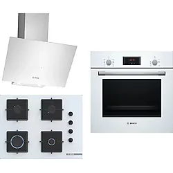 Bosch Beyaz 3 Lü Ankastre Set 302 ( Hbf512bw1t - Pop7c2p30o - Dwk64pj20t)
