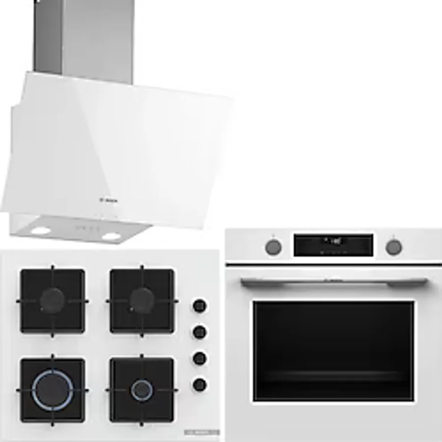 Bosch Beyaz Ankastre Set HUA736EV0T-POP6C2P31O-DWK63PJ20T