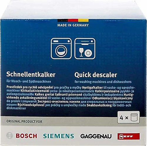 Bosch Çamaşır ve Bulaşık Makineleri için Kireç Çözücü 4x250 gr