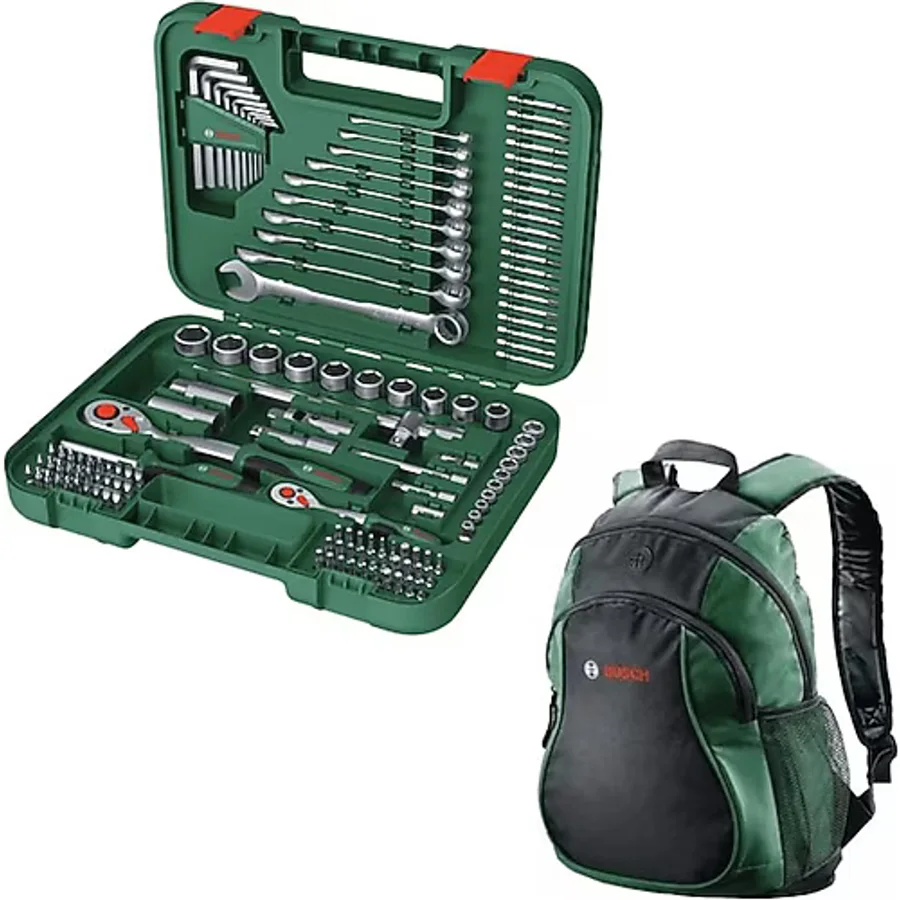 Bosch Çok Amaçlı Montaj Seti 132 Parça - 1600A02Z9B + Bosch Sırt Çantası