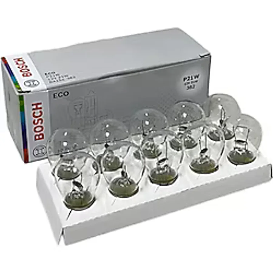 Bosch Eco 12V 21W 93 BA15S Tek Duy, Düz Tırnak, Sinyal, Fren, Stop, Sis Ampulü 10 Adet