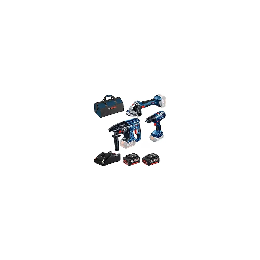 Bosch GBH 180-Li + GSR 180-Li + GWS 180-Li + Raf Bag Takım Çantalı 2x4 Ah Akülü Elektrikli El Aletleri Seti