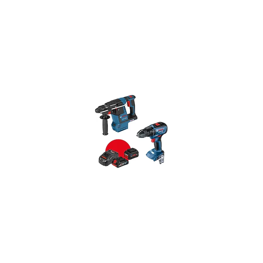 Bosch GBH 18V-26 Kırıcı-Delici + GSR 18V-50 Vidalama 4 Ah + 8 Ah Akülü El Aletleri Seti