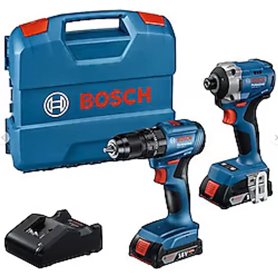 Bosch GDR 18V-215 + GSB 185-Li Çift Akülü 2 Ah Elektrikli El Aletleri Seti