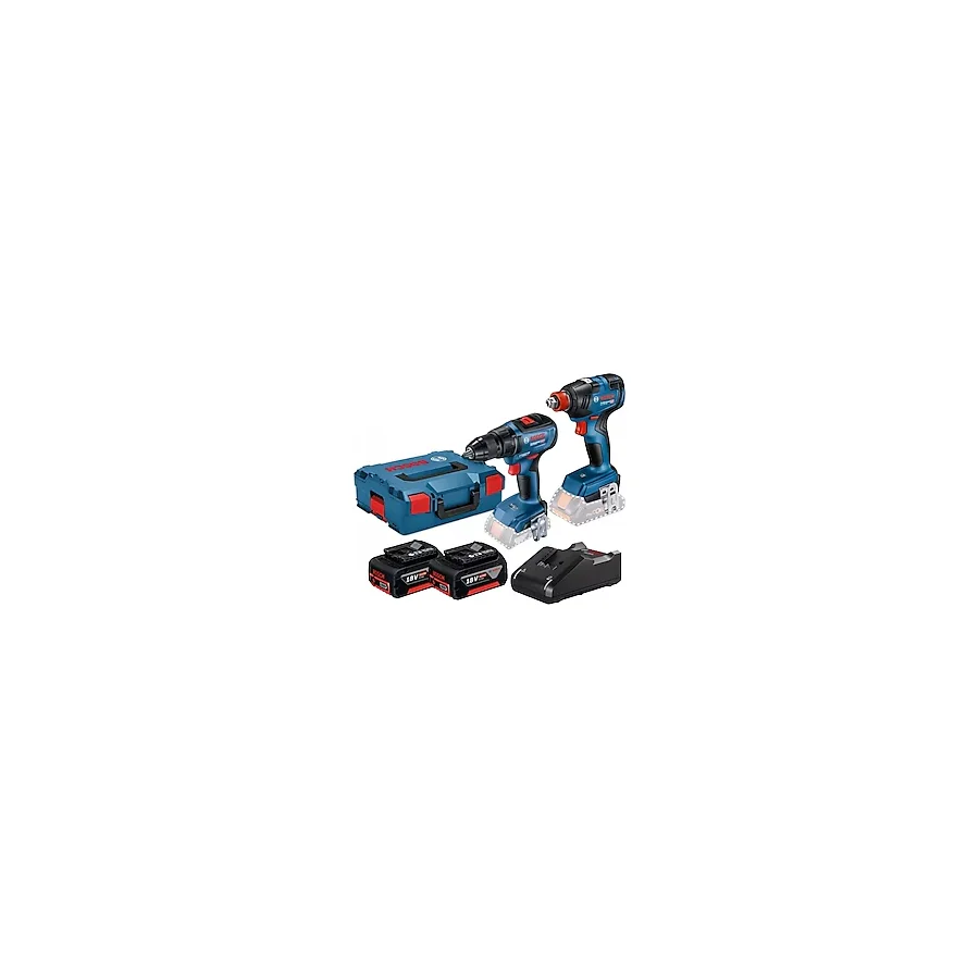 Bosch GDX 18V-200 Somun Sıkma Makinesi + GSR 18V-50 Vidalama Makinesi + 2x4 Ah Akü + GBA 18V-40 Şarj Cihazı + L-Boxx Takım Çantası