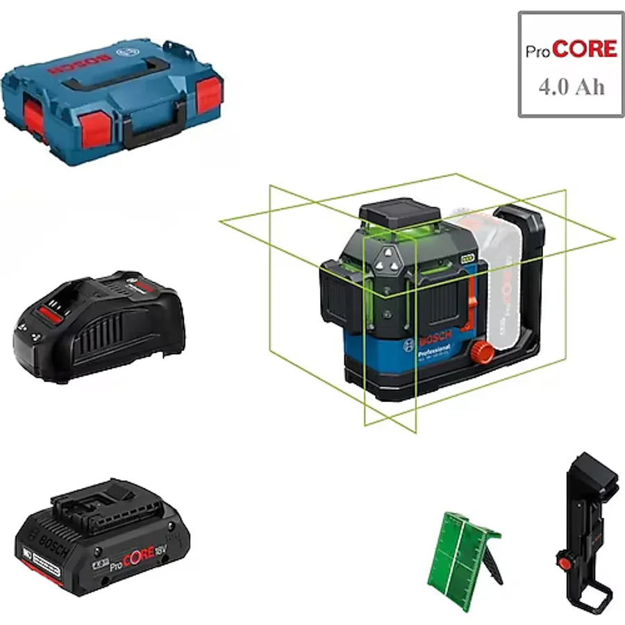 Bosch GLL 18V-120-33 CG Yeşil Tek Akülü 4 Ah Lazer Hizalama