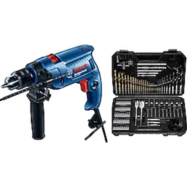 Bosch GSB 550 550 W Darbeli Matkap + 103 Parça Matkap Vidalama Ucu Seti