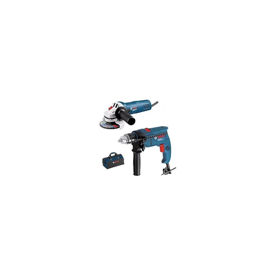Bosch GSB 550 Darbeli Matkap + GWS 750-125 Avuç Taşlama Elektrikli El Aletleri Seti