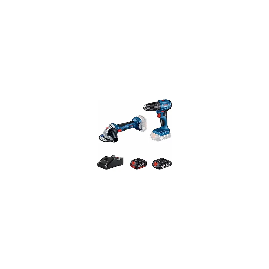 Bosch GWS 180-LI + GSB 185-LI 18 V Çift Akülü 2+4 Ah Elektrikli El Aletleri Seti