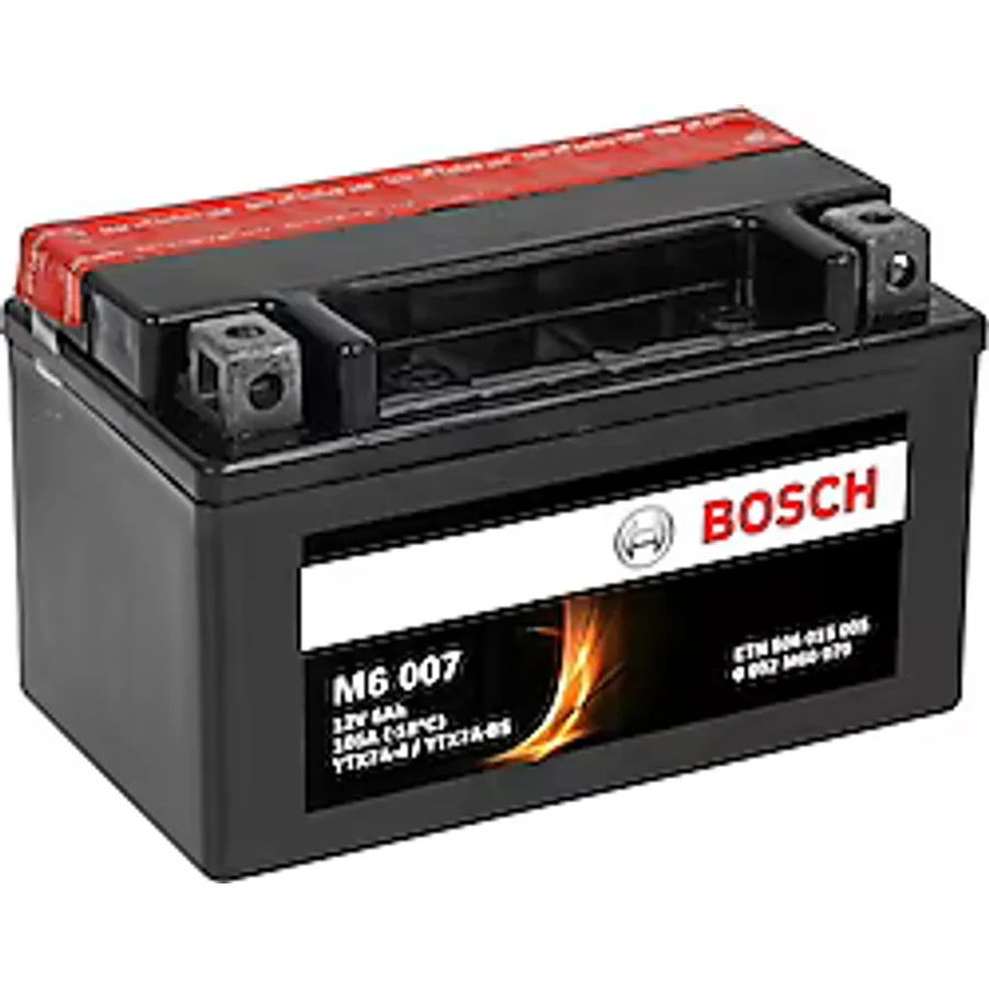Bosch M6 007 12 V 6 Ah 105 A EN Motosiklet Aküsü
