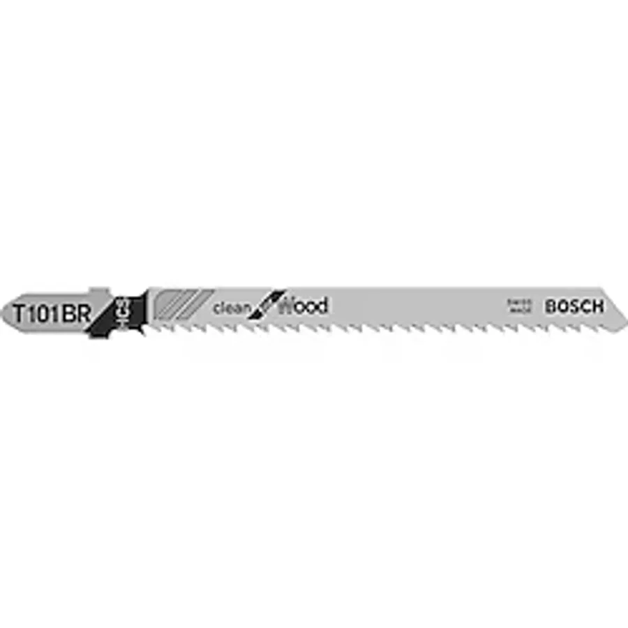 Bosch Professional 5 x Stichsageblatt T 101 BR Clean for Wood (für weiches Holz, gerader Schnitt, Zubehör Stichsage)