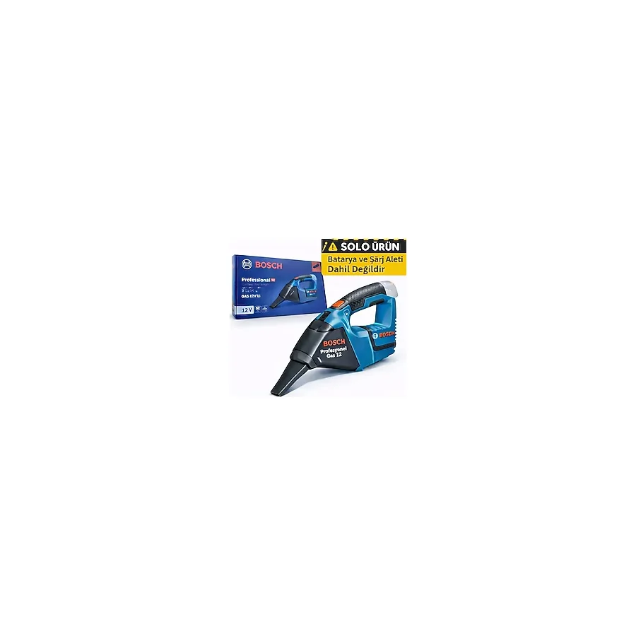 Bosch Professional GAS 12V El Tipi Şarjlı Süpürge ( DİKKAT! BATARYA VE ŞARJ ALETİ YOKTUR , BUNLAR OLMADAN ÇALIŞMAZ )