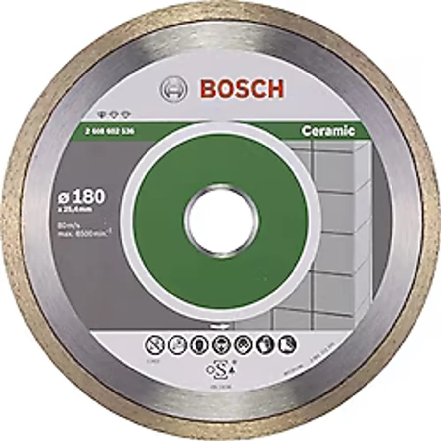 Bosch seramik, 180 x 25,40 x 1,6 x 7 mm, 2608602536 için elmas kesim diski standartı