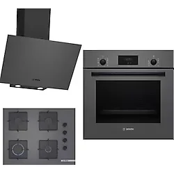 Bosch Set 312 3'lü Gri Ankastre Set HBF512BH1T + POP6C9P30O + DWK64PJ70T