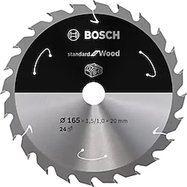 Bosch Standard for Wood 165x1,5/1x20 T24 Ahşap Daire Testere Bıçağı - 2608837685