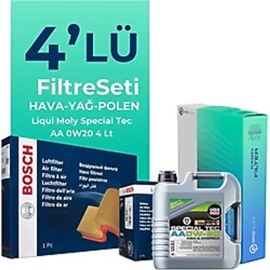 Bosch Suzuki Swift 1.2 Filtre Bakım Seti Liqui Moly Motor Yağlı (2017-2023) 4 Lü