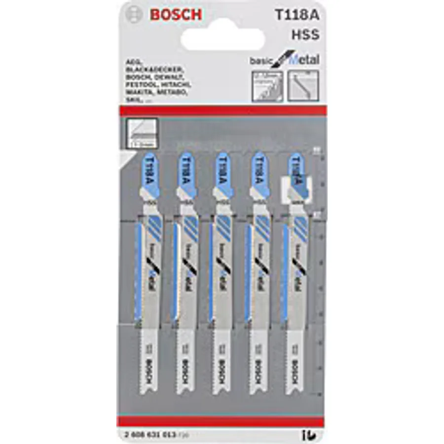 Bosch T 118 A Basic for Metal 5'li Dekupaj Testere Bıçağı