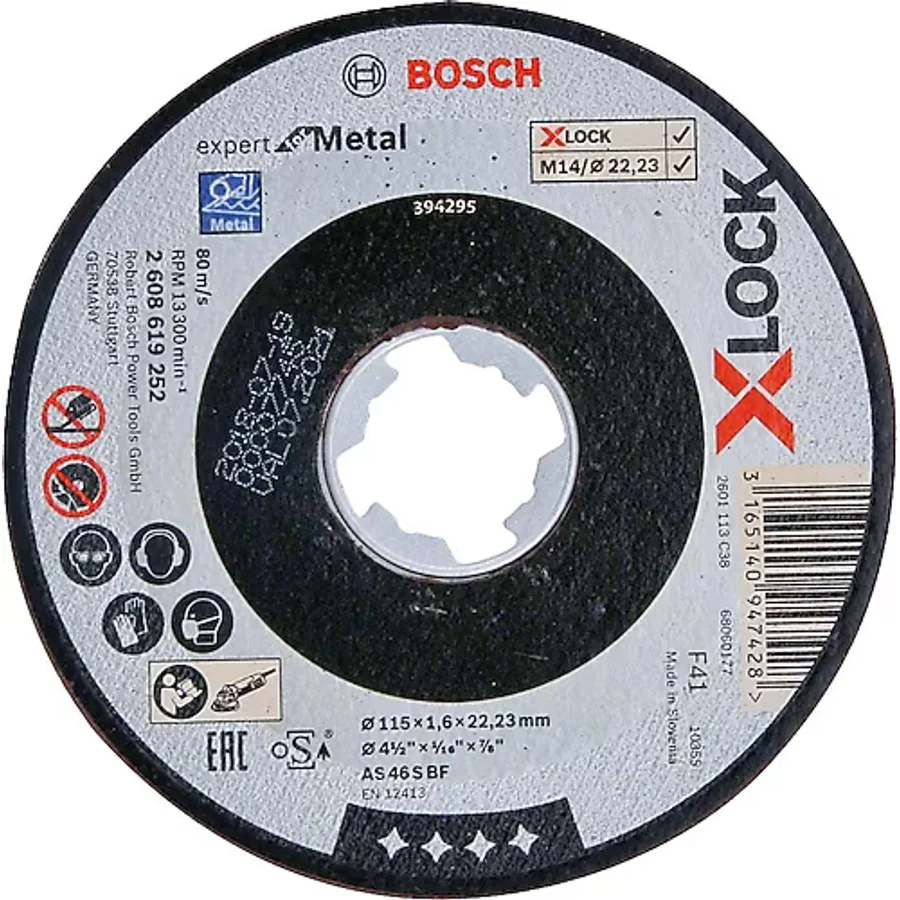Bosch X-Lock Expert Serisi 115 X 1.6 mm Düz Metal Taş Kesme Diski