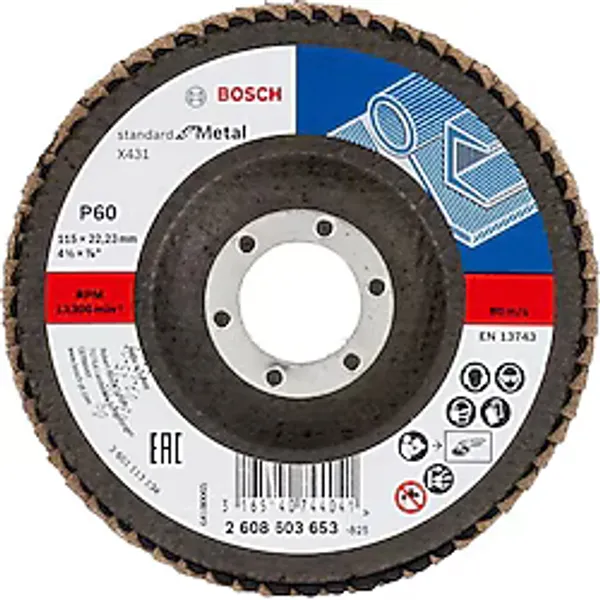 Bosch X431 Metal Flap Zımpara Diski 115mm 60 Kum