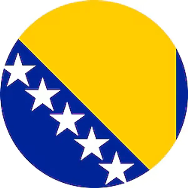 Bosna Hersek Bayrağı Arma Oto Sticker 13cm Ve 4 Cm 2adet