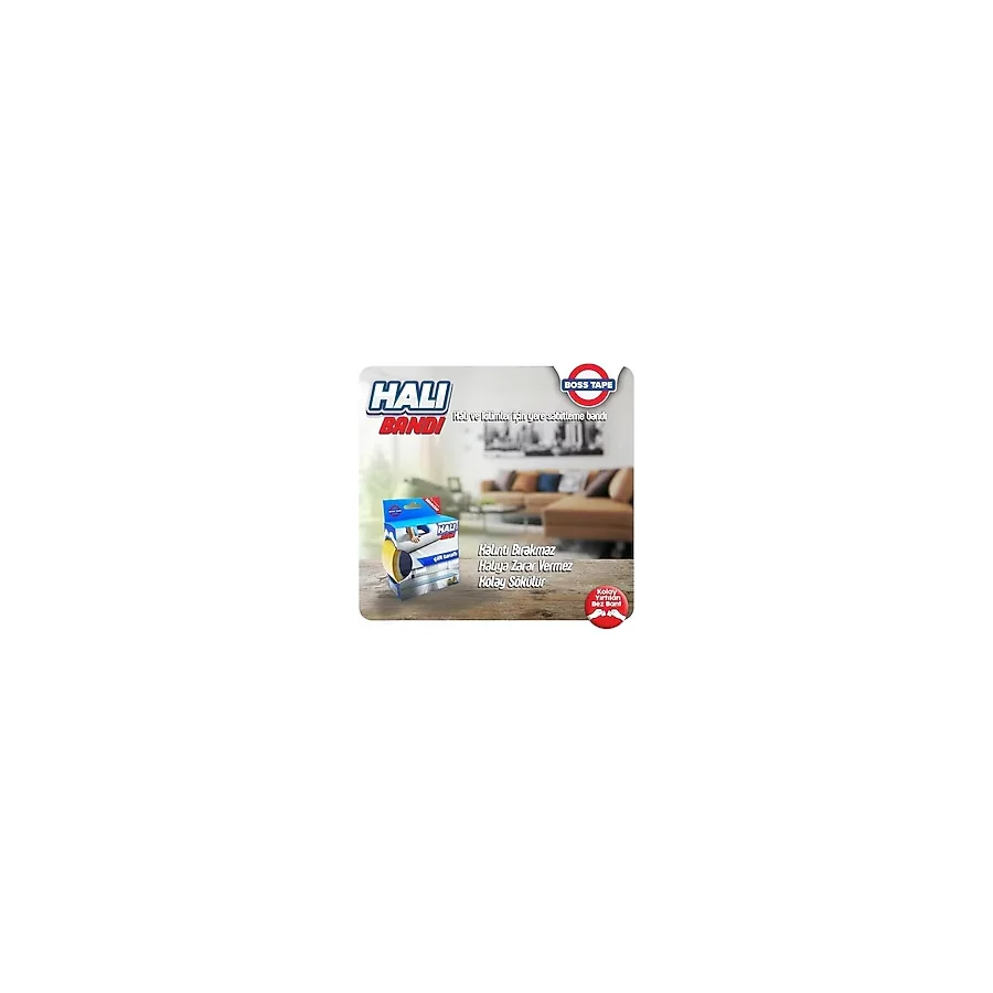 Boss Tape Çift Taraflı Halı Kaydırmaz Bant 50 mm x 5 mt