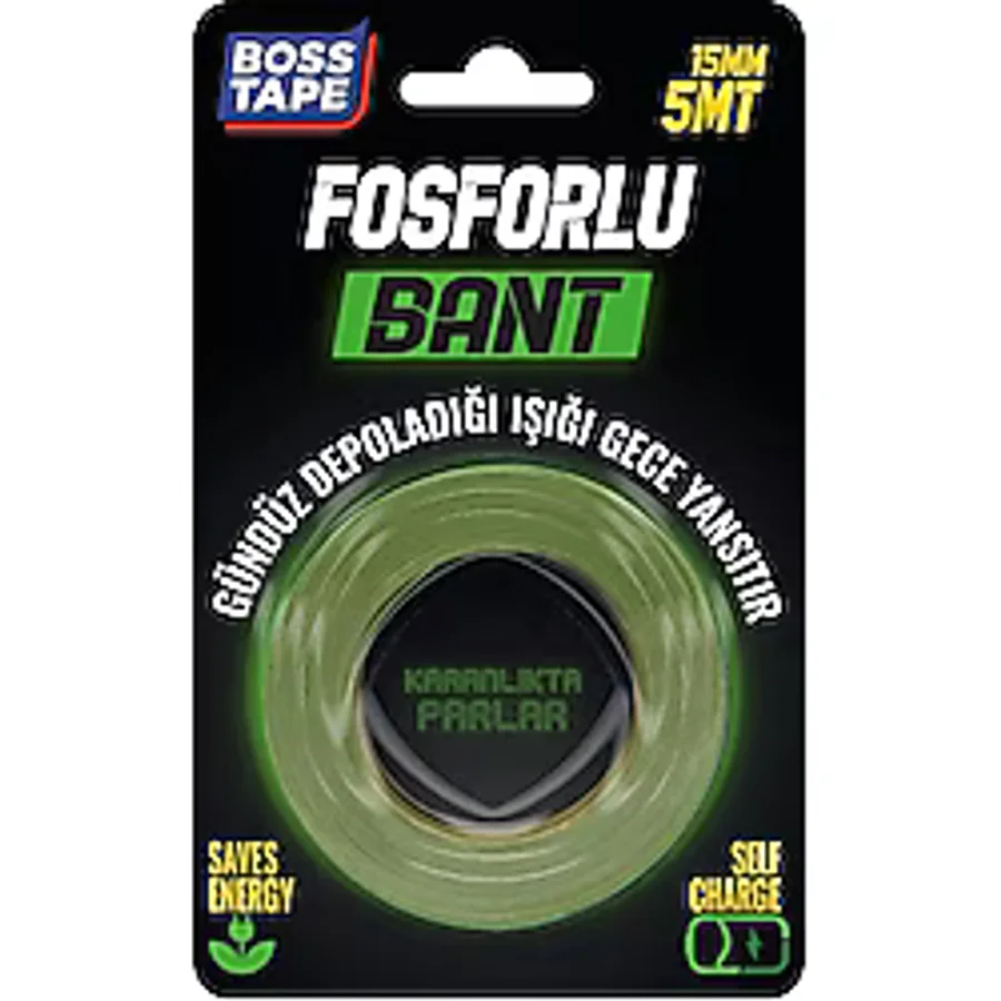 Boss Tape Fosforlu Bant 15mmX5mt