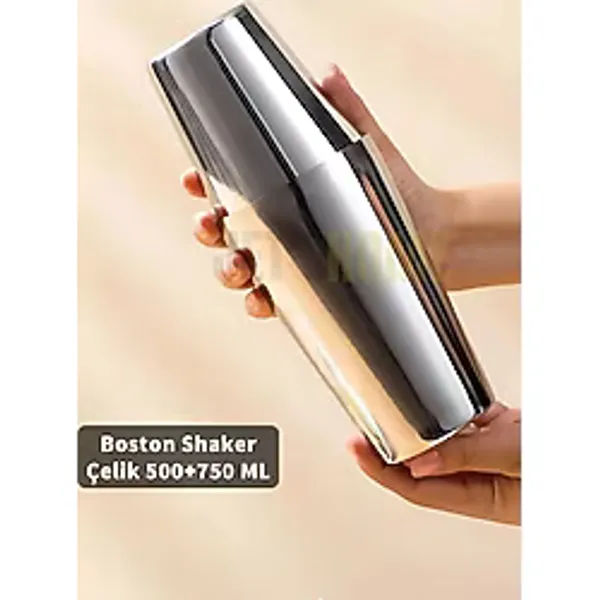 Boston Shaker Çelik Paslanmaz Çelik Kokteyl Shaker 500+750 ML