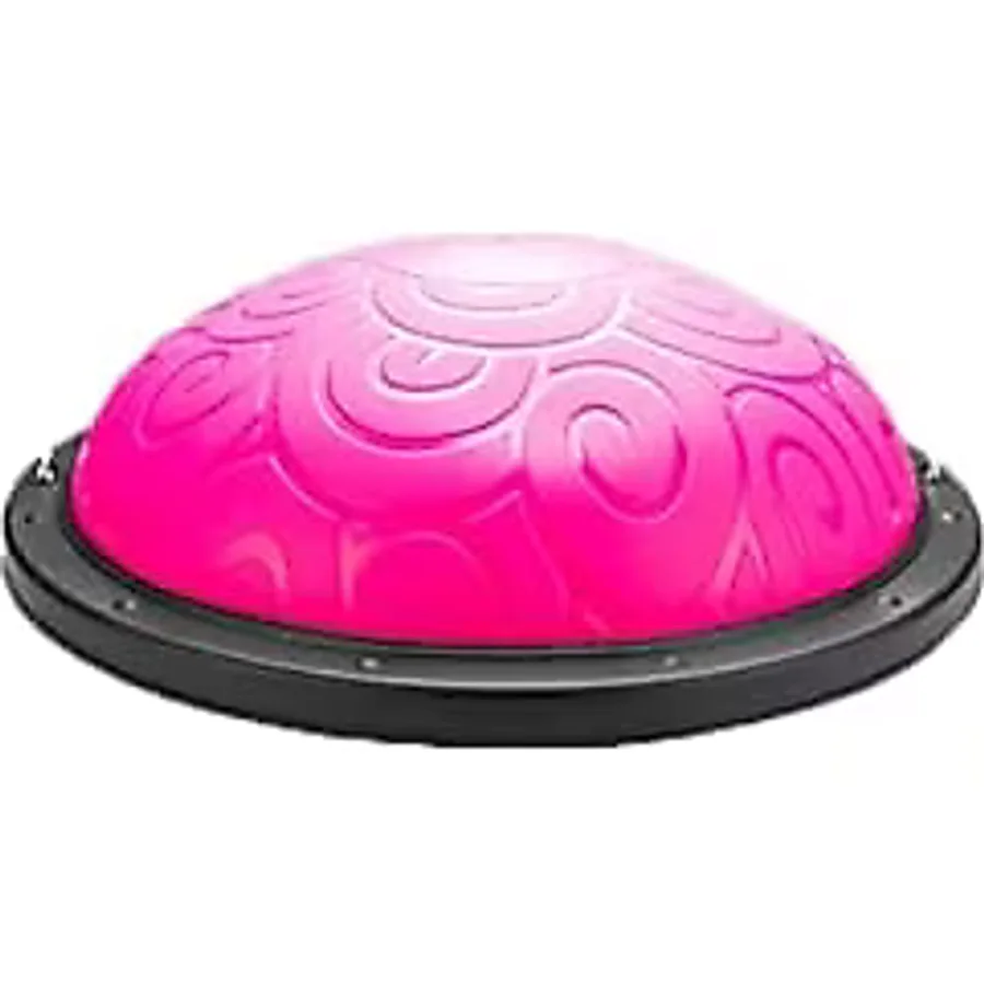 Bosu Ball, Desenli Bosu Ball, Denge Yarım Pilates Topu Pembe PEMBE